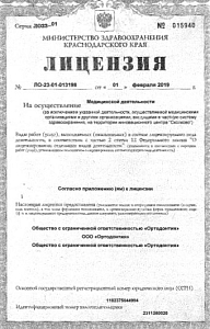 Стоматологическая клиника ОРТОДОНТиЯ - лицензия на осуществление медицинской деятельности